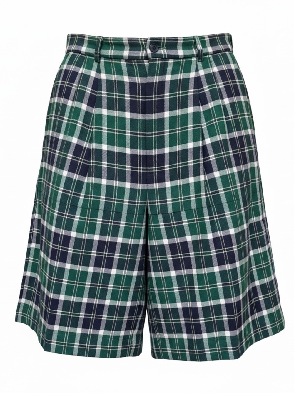 Talbots Tartan Plaid Pleated Walking Shorts